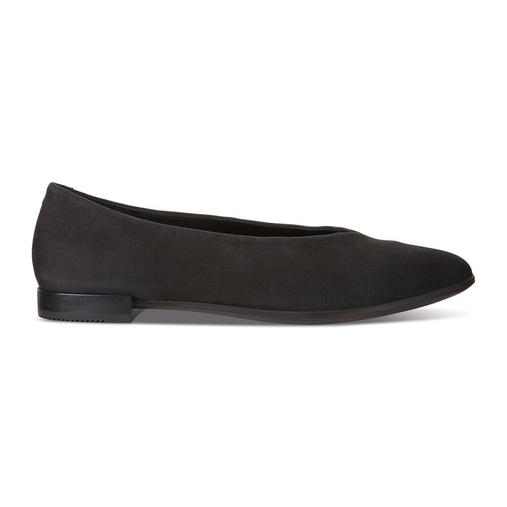 Ecco Shape Pointy Womens Ballet Flats In Black Sales - India VOA-603859